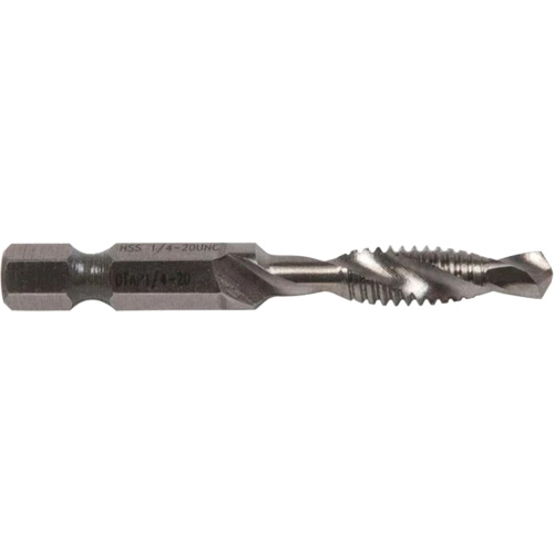 Drill/Tap Bit, 1/4", High Speed Steel Fastek