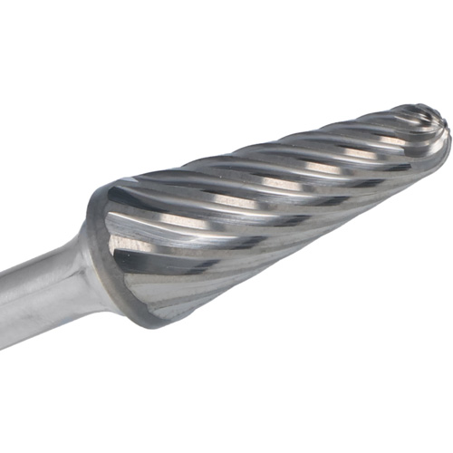 1852 Double Cut Included-Angle Burr, SL-3L6, 3/8" Dia., 1/4" Shank, 1-1/16" Depth of Cut Fastek