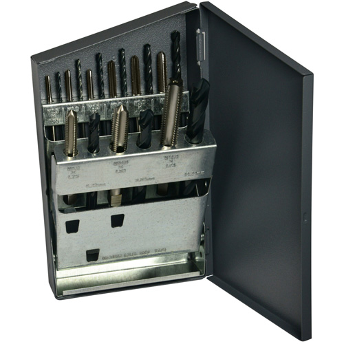 HTGP Metric Jobber Drill & Hand Tap Set, 18 Pieces Fastek