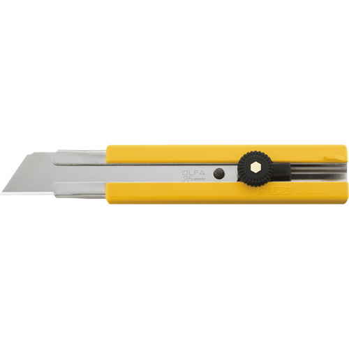 Rubber Inset Utility Knife with Solid Blade, 25 mm, Stainless Steel Blade Fastek