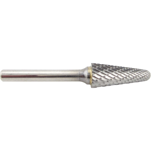 Taper Shape Carbide Shipyard Bur, SL-5, 5/8" Dia., 1/4" Shank, 1-3/16" Depth of Cut Fastek