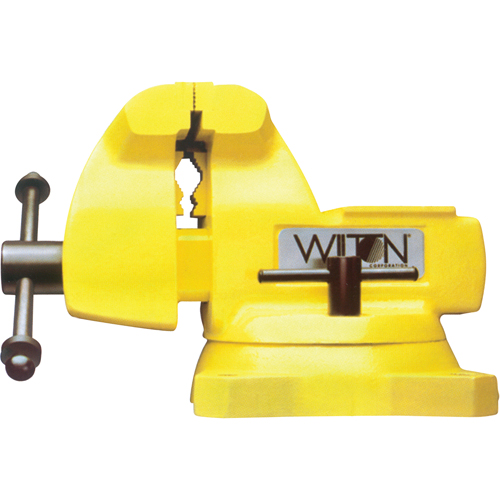 High Vis Safety Vise, 6" Jaw Width, 4-1/8" Throat Depth Fastek