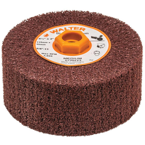 Blendex Surface Conditioning Drum, 4-1/2" Dia. x 2" W, 5/8"-11 Arbor, Medium Grit Fastek