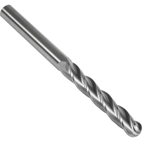 S147 30° Extra Long Ball Nose End Mill, 1/2" Dia., 6" L, 4 Flutes, 1/2" Shank, Carbide Fastek