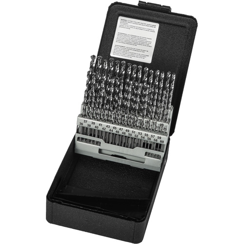 Jobber Length Drill Bit Set, 60 Pieces, High Speed Steel Fastek
