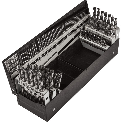 Jobber Length Combination Drill Bit Set, 114 Pieces, High Speed Steel Fastek