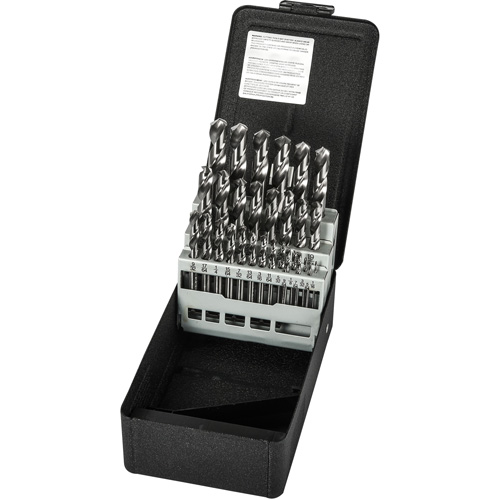 Stub Length Drill Bit Set, 29 Pieces, High Speed Steel Fastek