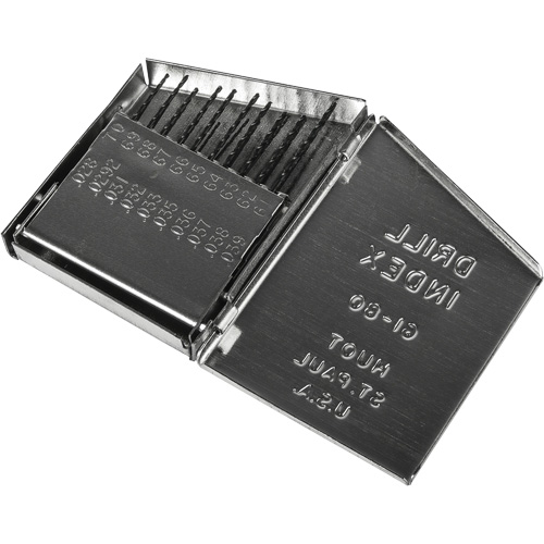 Jobber Length Drill Bit Set, 20 Pieces, High Speed Steel Fastek