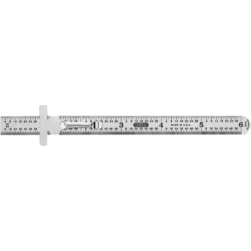 Industrial Precision Flexible Ruler, 6" L, Steel Fastek