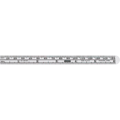 Economy Precision Flexible Ruler, 6-1/2" L, Steel Fastek