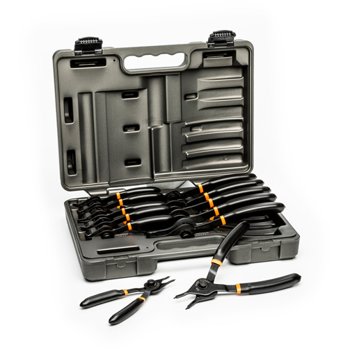 Jeu de pinces transformables &agrave; anneau &agrave; ressort et bec fixe 12 mcx Fastek