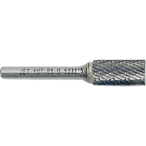 End-Cut Cylindrical Burr, 5/8" Dia., 1/4" Shank, 1" Depth of Cut Fastek