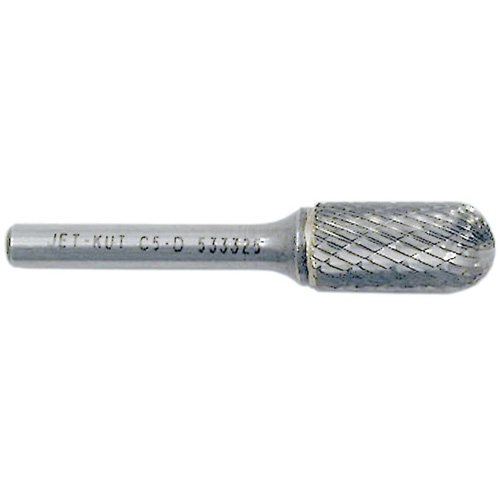 JET-KUT Round Nose Shape Burr, 3/8" Dia., 3/4" Depth of Cut Fastek