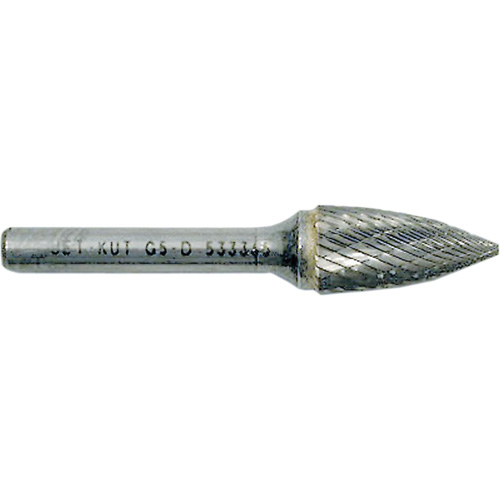 G3-D JET-KUT&reg; Tree Shape Burr with Pointed End, 3/8" Dia., 1/4" Shank, 3/4" Depth of Cut Fastek