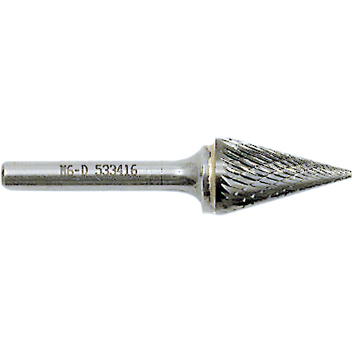 M4-D JET-KUT&reg; Cone Shape Burr, 3/8" Dia., 1/4" Shank, 5/8" Depth of Cut Fastek