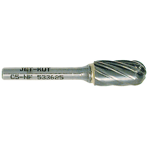 C5-NF JET-KUT&reg; Ball Nose Shape Bur for Aluminum/Non-ferrous Materials, 1/2" Dia. Fastek