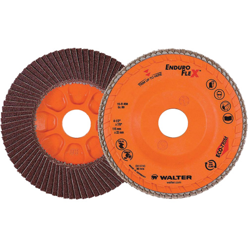Enduro-Flex Flap Disc, 4-1/2" x 7/8", Type 27, 80 Grit, Zirconia Alumina Fastek
