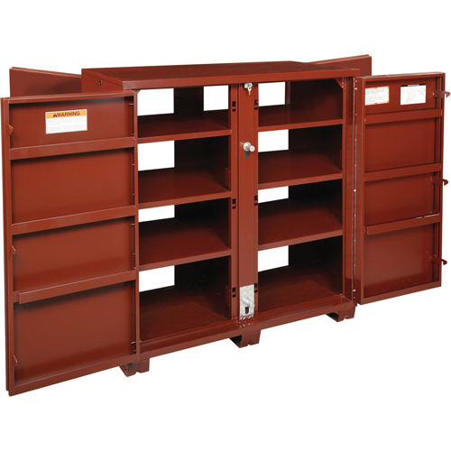 Armoire &agrave; tablettes Jobsite, Acier, 63,7 pi³, Rouge Fastek