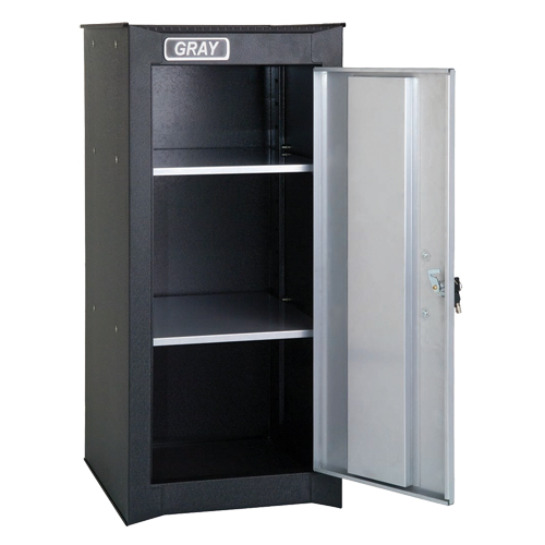 Side Rider Cabinet, 2 Drawers, 14-3/4" W x 18" D x 33-3/4" H, Black Fastek