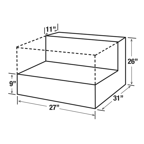 Steel Fuel Transfer Tank, Steel, 48 gal. Capacity, White Fastek
