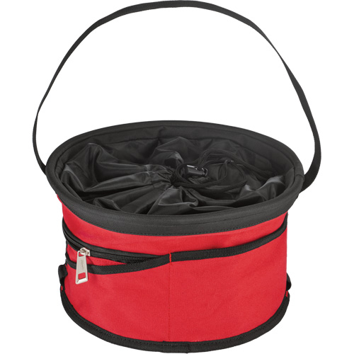 Parachute Organizer Bag, 11-4/5" L x 11-4/5" W x 11" H, Nylon, Black/Red Fastek