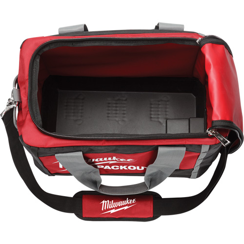 Packout Tool Bag, Ballistic Nylon, 2 Pockets, Black/Red Fastek