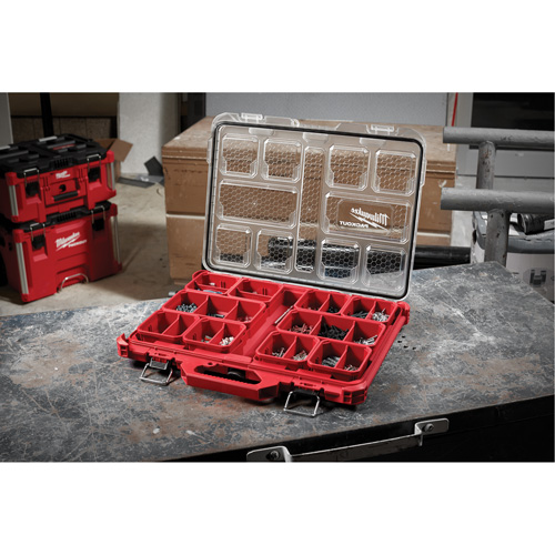 Organisateur profil&eacute; Packout, 19-3/4" x 16-2/5" x 2-1/2", Noir/Rouge Fastek