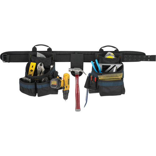 Electrician's Tool Belt, Polyester, Black Fastek