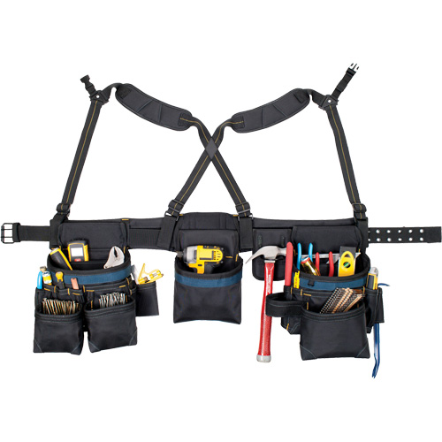 Carpenter's Tool Belt, Polyester, Black Fastek
