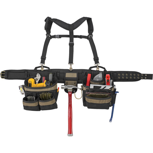 Deluxe Tool Belt, Polyester, Black Fastek