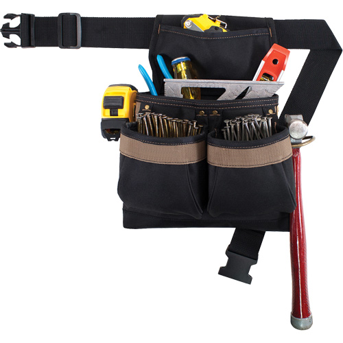 Small Deluxe Tool Belt, Polyester, Black Fastek