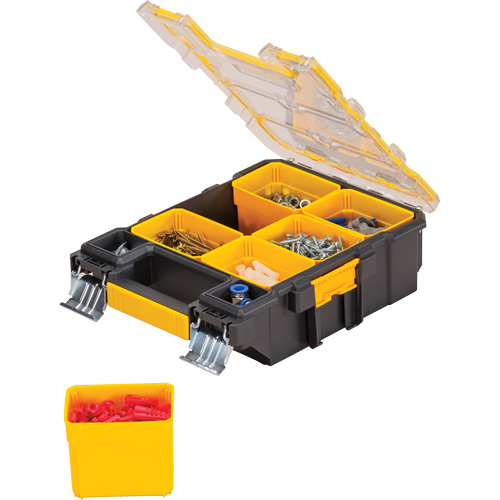 Mid-Size Pro Organizer, 4-1/2" W x 10-1/4" D x 13-3/5" H, Black/Yellow Fastek