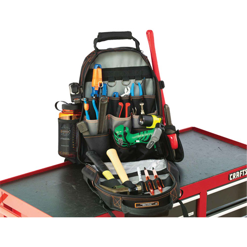 Sac &agrave; dos pour outils 5843 Arsenal, 13-1/2" lo x 8-1/2" la, Noir, Polyester Fastek