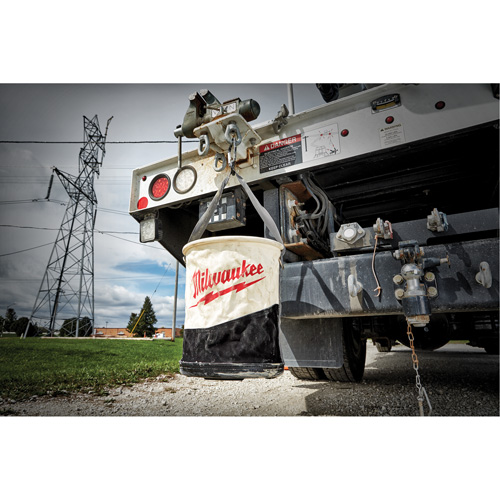 Seau &agrave; outils tout usage, 11-4/5" lo x 11-4/5" la x 14-3/5" h, Toile, Beige/Noir Fastek