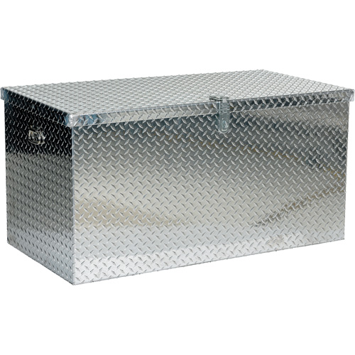 Aluminum Treadplate Portable Tool Box, 25-1/16" D x 49-1/4" W x 24" H, Silver Fastek