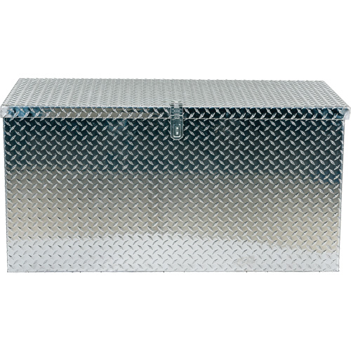 Aluminum Treadplate Portable Tool Box, 25-1/16" D x 49-1/4" W x 24" H, Silver Fastek