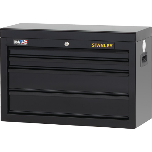 100 Series Tool Chest, 26" W, 4 Drawers, Black Fastek