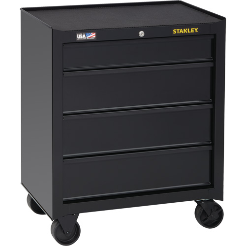 100 Series Rolling Tool Chest, 4 Drawers, 26-1/2" W x 18" D x 32" H, Black Fastek