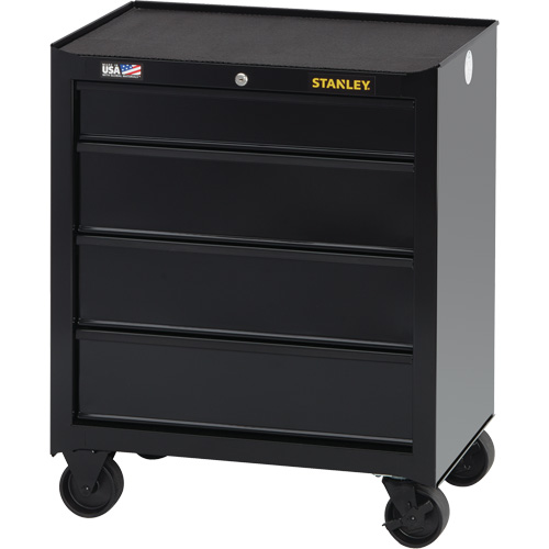 100 Series Rolling Tool Chest, 4 Drawers, 26-1/2" W x 18" D x 32" H, Black Fastek