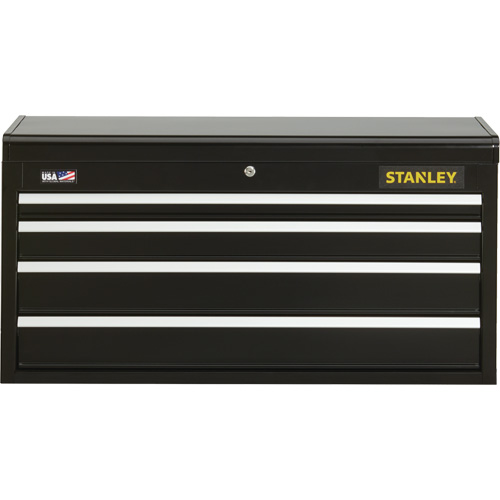 300 Series Tool Chest, 41" W, 4 Drawers, Black Fastek