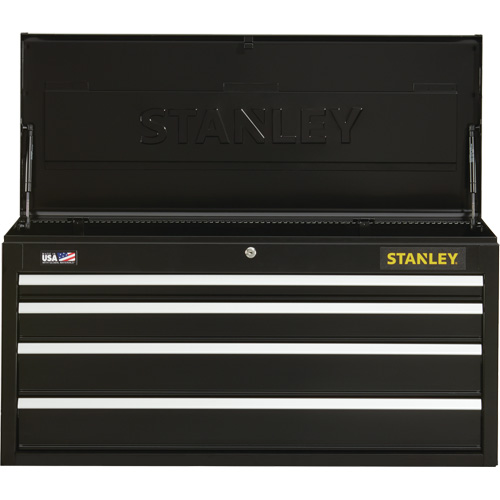 300 Series Tool Chest, 41" W, 4 Drawers, Black Fastek