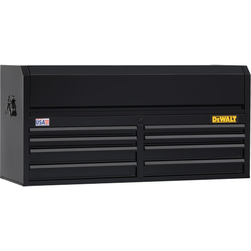 Tool Chest, 51-1/2" W, 8 Drawers, Black Fastek