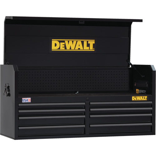 Tool Chest, 51-1/2" W, 8 Drawers, Black Fastek