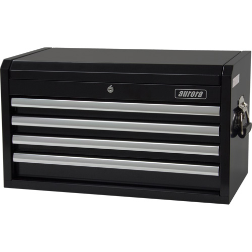Industrial Tool Chest, 26" W, 4 Drawers, Black Fastek