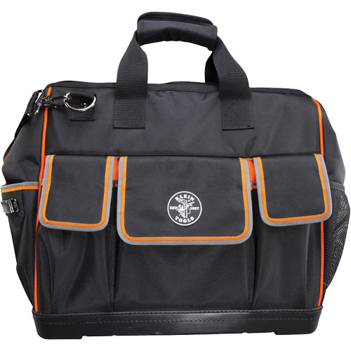 Tradesman Pro Wide-Open Tool Bag, Ballistic Nylon, 42 Pockets, Black Fastek
