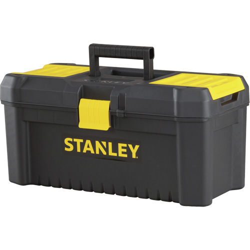 Coffre &agrave; outils avec plateau Essential, 16" la x 8" p x 7-3/10" h, Noir/Jaune Fastek