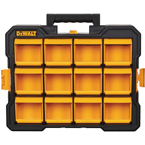 Flip-Bin Organizer, 3-7/8" W x 17-3/4" D x 13-7/8" H, Black/Yellow Fastek