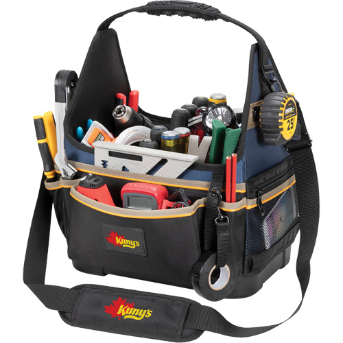 Porte-outils &eacute;lectrique/CHVAC &agrave; base moul&eacute;e, Polyester balistique, 20 pochettes, Noir/Bleu Fastek