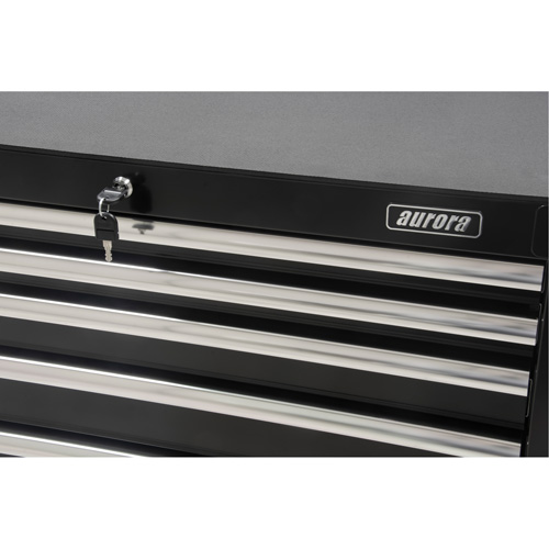 Chariot &agrave; outils industriel, 6 tiroirs, 39" la x 20-4/5" p x 38-1/2" h, Noir Fastek