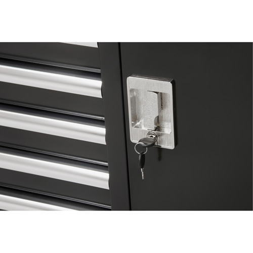 Industrial Tool Cart, 8 Drawers, 44-3/10" W x 21-1/10" D x 36-7/10" H, Black Fastek